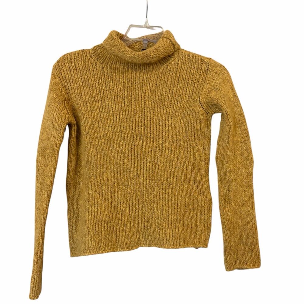 Max Mara Weekend Womens Size S Dark Yellow Turtleneck Knit Sweater